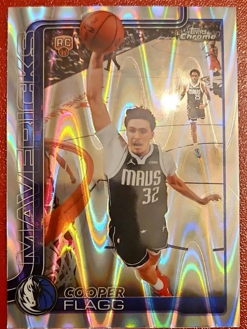 Cooper Flagg Topps Chrome 2026 Update Series Ray-Wave Silver Holo Refractor Mavs